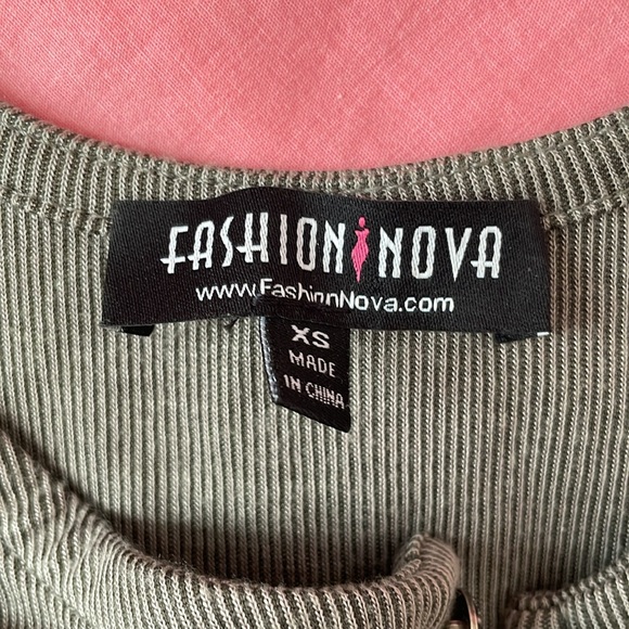 Olive Crop Top - Picture 2 of 2